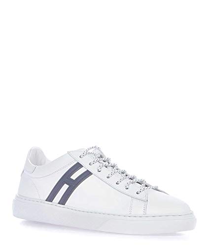 Moda Hogan Hombre HXM3650J960KFMB001 Blanco Cuero Zapatillas | Temporada Permanente