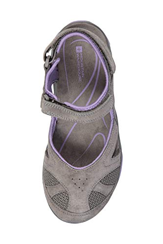 Mountain Warehouse Sandalias Cubiertas para Mujer Bournemouth - Calzado de Verano Duradero, Casual, Ligero, Cuidado fácil - para Caminar, la Playa, Vacaciones Morado Oscuro Talla Zapatos Mujer 38 EU