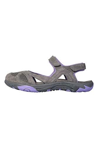 Mountain Warehouse Sandalias Cubiertas para Mujer Bournemouth - Calzado de Verano Duradero, Casual, Ligero, Cuidado fácil - para Caminar, la Playa, Vacaciones Morado Oscuro Talla Zapatos Mujer 38 EU