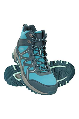 Mountain Warehouse Shadow Botas Softshell Mujer - Zapatos Forrados de Malla, Calzado con Suela de Goma, Acolchado EVA, Transpirable - Ideal para Acampar, Viajar Verde Agua Talla Zapatos Mujer 39 EU