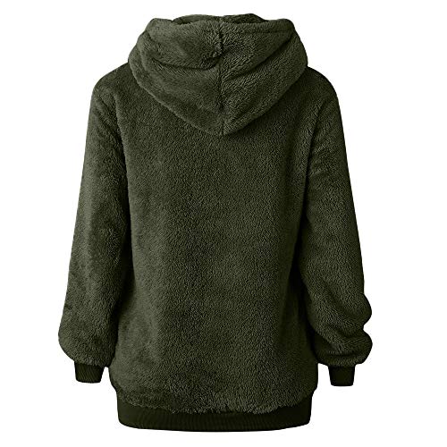 Mujer Sudadera Caliente y Esponjoso Tops Chaqueta Suéter Abrigo Jersey Mujer Otoño-Invierno Talla Grande Hoodie Sudadera con Capucha riou