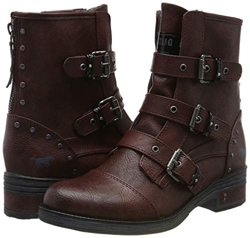 MUSTANG 1293-506-55, Botines Mujer, Rojo Burdeos 55, 38 EU