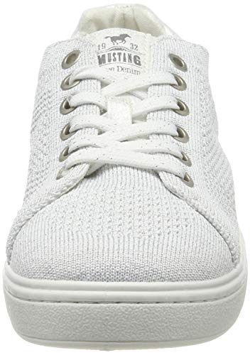 MUSTANG 1321-301-1, Zapatillas Mujer, Blanco y Blanco, 36 EU