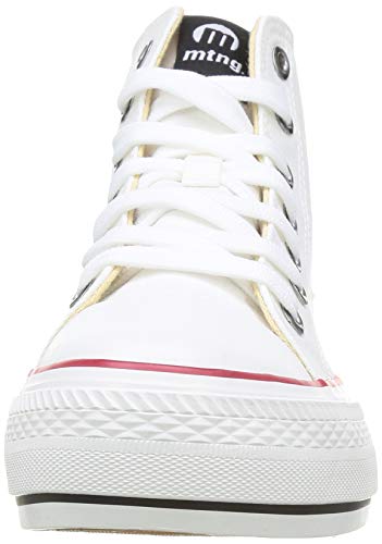 Mustang Bigger-K, Zapatillas Deportivas Mujer, Canvas Blanco, 39 EU