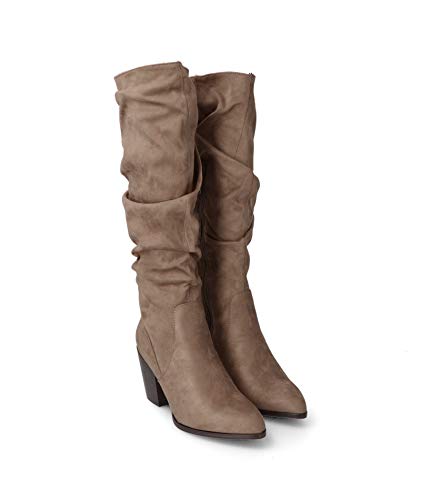 MUSTANG Bota Alta tacón Mujer MUS 50290 Taupe - 36, Taupe