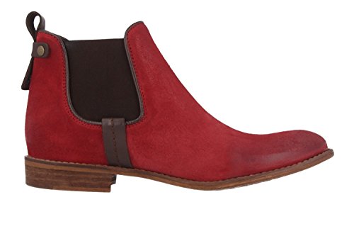 Mustang Chelsea Boot - botines chelsea de cuero mujer, color rojo, talla 42