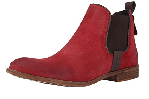 Mustang Chelsea Boot - Botines Chelsea de Cuero Mujer, Color Rojo, Talla 43