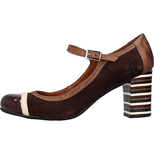 Nemonic Zapatos Tacon Sal para Mujer Marrón 38 EU