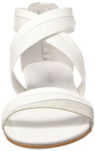 Nero Giardini P717601D, Sandalia con talón para Mujer, Bianco 707, 36 EU