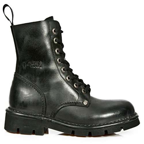 New Rock Botas de Cuero para Mujer, Negro, 45 EU