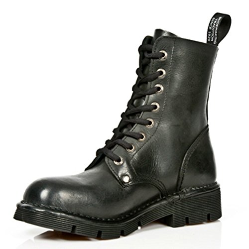 New Rock Botas de Cuero para Mujer, Negro, 45 EU