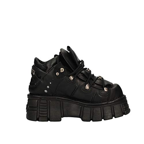 NEW ROCK Zapatos con Cordones de Mujer M-106-C66 Talla 37 Negro