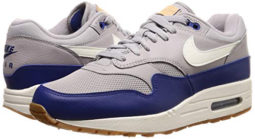 Nike Air MAX 1, Zapatillas de Gimnasia Hombre, Gris (Atmosphere Grey/Sail/Deep Royal 008), 41 EU