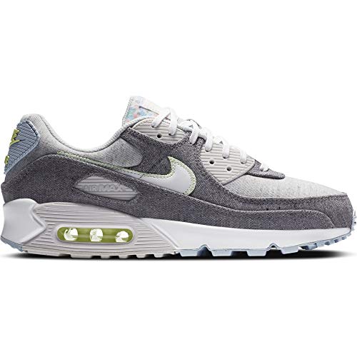 Nike Air MAX 90 NRG, Zapatillas para Correr Hombre, Vast Grey White Barely Volt Celestine Blue BRT Crimson Black, 40 EU