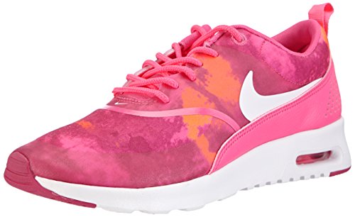 Nike Air MAX Thea Print Wmns 599408-602, Zapatillas Mujer, Rosa-Pink (Pink Powder/White-Fireberry-Total Orange), 37.5 EU