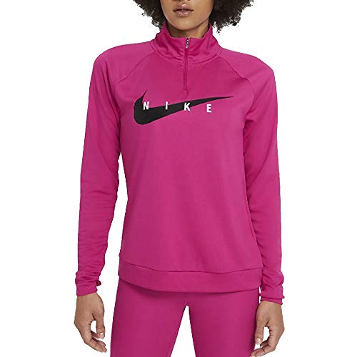 NIKE Camiseta DE Manga Larga Swoosh Run Fucsia Mujer