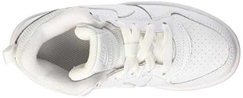 Nike Court Borough Mid (PS), Zapatillas de Baloncesto Niños, Blanco (White/White-White), 31 1/2