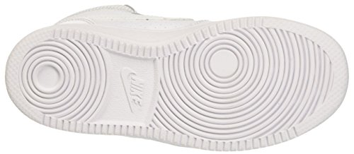 Nike Court Borough Mid (PS), Zapatillas de Baloncesto Niños, Blanco (White/White-White), 31 1/2