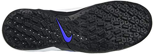 Nike Legend 8 Academy TF, Football Shoe Unisex Adulto, White/Black-Hyper Royal-Metallic Silver, 42.5 EU