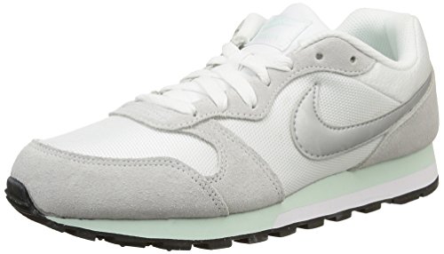 Nike MD Runner 2, Zapatillas de Running Mujer, Blanco (White/Fibreglass/Pure Platinum/Metallic Silver 103), 36.5