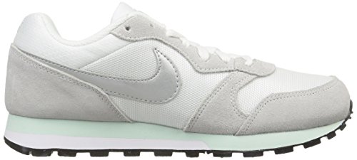 Nike MD Runner 2, Zapatillas de Running Mujer, Blanco (White/Fibreglass/Pure Platinum/Metallic Silver 103), 36.5