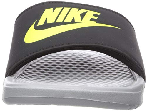 Nike Men's Benassi Just Do It. Sandal, Zapatos de Playa y Piscina Hombre, Multicolor (Wolf Grey/Volt/Black 027), 40 EU