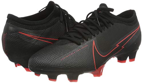 Nike Vapor 13 Pro FG, Football Shoe Unisex Adulto, Black/Black-Dark Smoke Grey, 46 EU