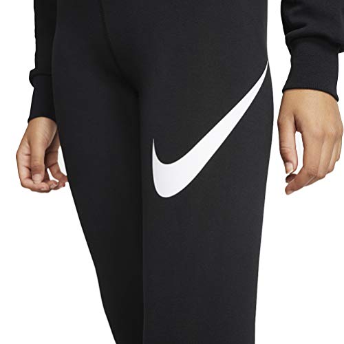 NIKE W NSW Legasee Lggng Swoosh Sport Trousers, Mujer, Black/White, XS