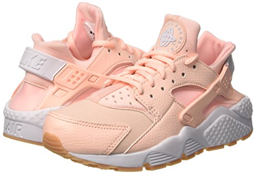 Nike Wmns Air Huarache Run, Entrenadores Mujer, Rosa (Sunset Tint/White/Gum Yellow), 39 EU