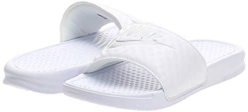 Nike Wmns Benassi JDI, Chanclas Mujer, Blanco (White/Metallic Silver 102), 38 EU