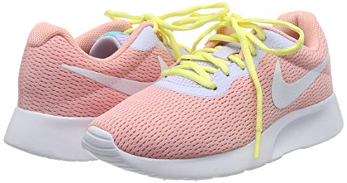 Nike Wmns Tanjun, Zapatillas de Running Mujer, Rosa (Bleached Coral/White/Amethyst Tint/Lt Aqua/Luminous Green 608), 36.5 EU