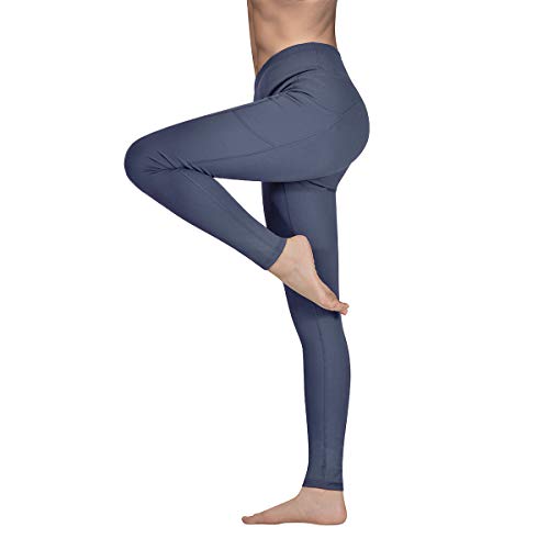 Occffy Cintura Alta Pantalón Deportivo de Mujer Leggings para Running Training Fitness Estiramiento Yoga y Pilates DS166 (Gris profundo, L)