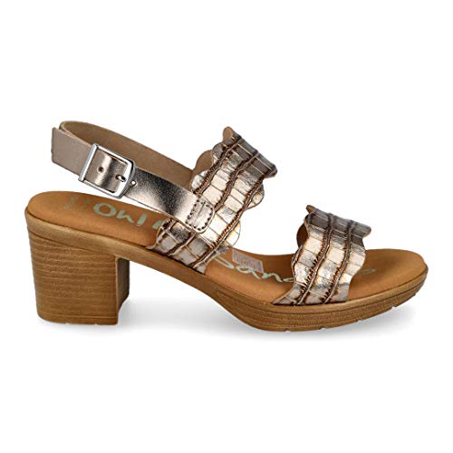 OH! MY SANDALS 4692 Sandalia Tacon Mujer - Cuero para: Mujer Color: Cava Talla: 37