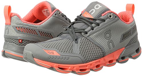 On Running Cloudflyer W 7, Zapatillas de Running Mujer, Gris (Slate/Flash), 38 EU