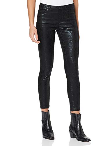 Only Onlcarmen Reg Ankle Snake Dnm Jeans Bj Vaqueros, Black, 29W / 32L para Mujer