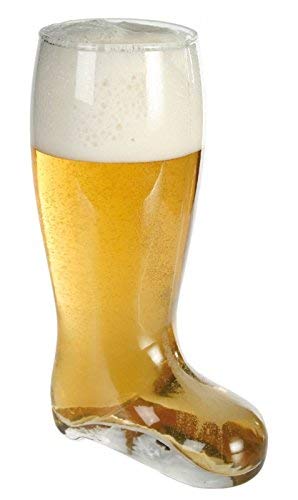 OOTB XXL de vidrio de cerveza botas, para aprox. 2 litros, cristal, transparente, 23.4 x 17.4 x 37.5 cm