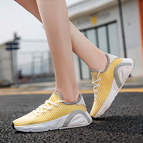 OPAKY Moda Pareja Malla Transpirable Antideslizante Usar Zapatos para Correr Zapatos Casuales Zapatillas de Deporte Respirable para Correr Deportes Zapatos Running Hombre Mujer