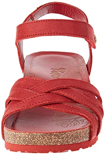 Panama Jack Chia Nacar, Sandalia con Pulsera Mujer, Rojo (Rojo B2), 36 EU