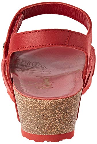 Panama Jack Chia Nacar, Sandalia con Pulsera Mujer, Rojo (Rojo B2), 37 EU