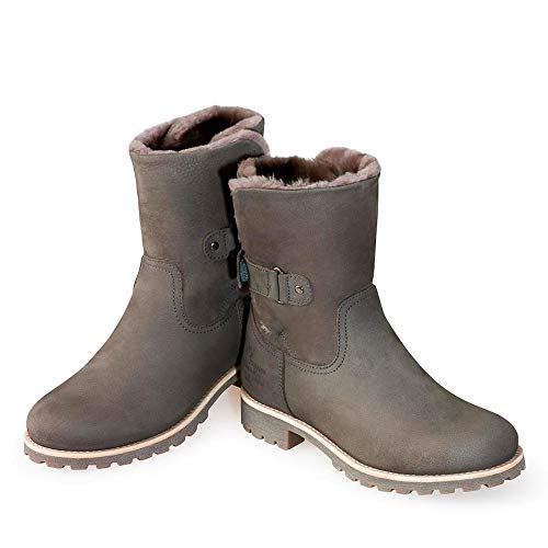 Panama Jack Felia Igloo, Botas Estilo Motero Mujer, Gris (Gris B7), 36 EU