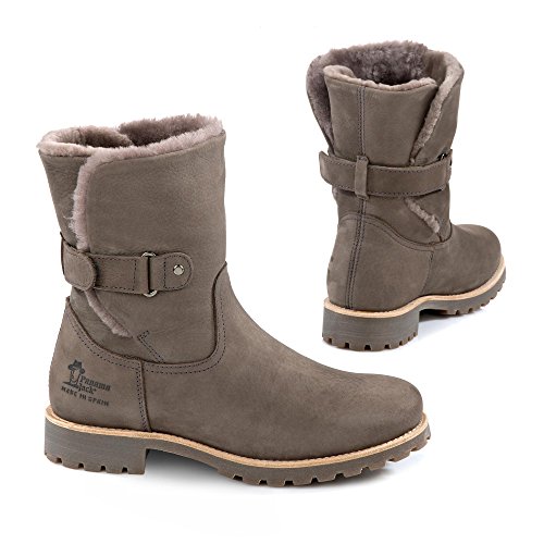 Panama Jack Felia Igloo, Botas Estilo Motero Mujer, Gris (Gris B7), 36 EU