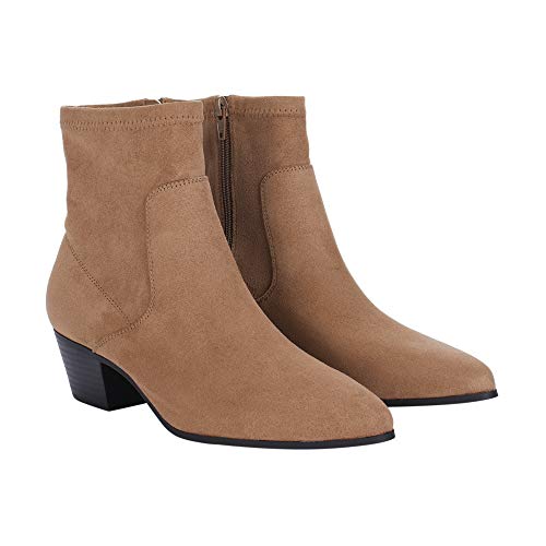 Parfois - Botines Tacón Bajo Elastic Ankle Boot Taupe - Mujeres - Tallas 41 - Gris Pardo