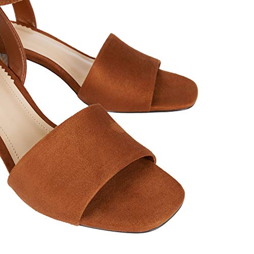 Parfois - Sandalias Tacón Medio Basic Sandal Heel - Mujeres - Tallas 38 - Camel