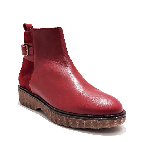 Patricia Miller 2032, Botines en Piel y Ante, Color Rojo … (37 EU)