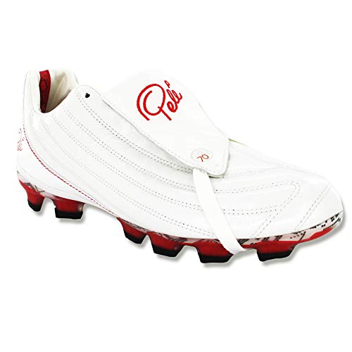 Pelé Sports Men's Football Boots - Botas de fútbol para Hombre PELÉ 1970 FG MS (White/Red, Numeric_42)