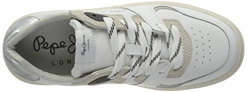 Pepe Jeans London Abbey Skate, Zapatillas Mujer, 800white, 36 EU