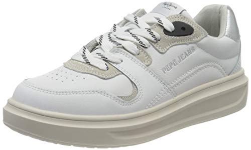 Pepe Jeans London Abbey Skate, Zapatillas Mujer, 800white, 36 EU