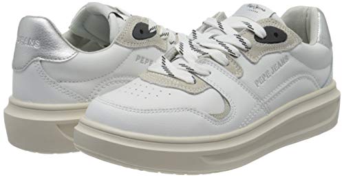 Pepe Jeans London Abbey Skate, Zapatillas Mujer, 800white, 36 EU