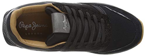 Pepe Jeans London Dean NASS, Zapatillas Mujer, 999black, 36 EU