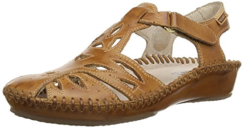 Pikolinos Puerto Vallarta-1, Zapatillas de Estar por casa con talón Abierto para Mujer, Marrón (Brandy), 0 EU